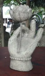  Product image 1 of the product “Hand lotuis about 31 cm Height, made of Fibre cement ”